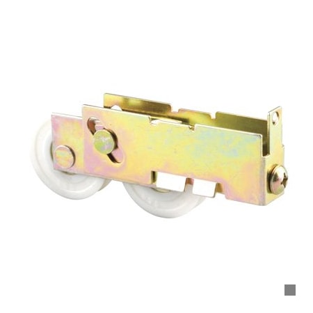 Prime-Line 1-1/2 in. Nylon Ball Bearing Sliding Door Tandem Roller Assembly, E-Tab for Fleetwood (Single Pack) D 1553